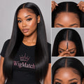 Beginner-friendly glueless human hair wig from WigMatch with natural baby hairs, seamless blend, and premium straight texture. Free EU shipping available.